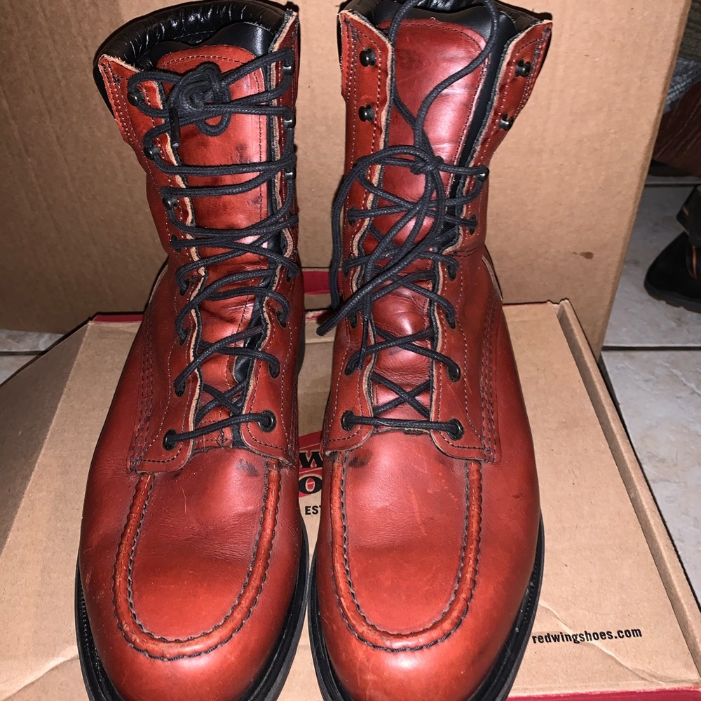 Red Wing Boots. Sz 12. In Red. Has upgraded insole
